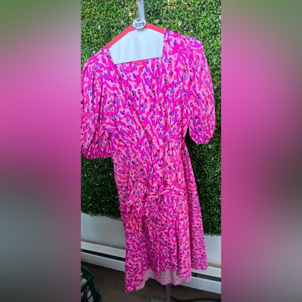 L-1 Lilly Pulitzer Juney Elbow Length Sleeve Midi Wrap Dress - Picture 8 of 15